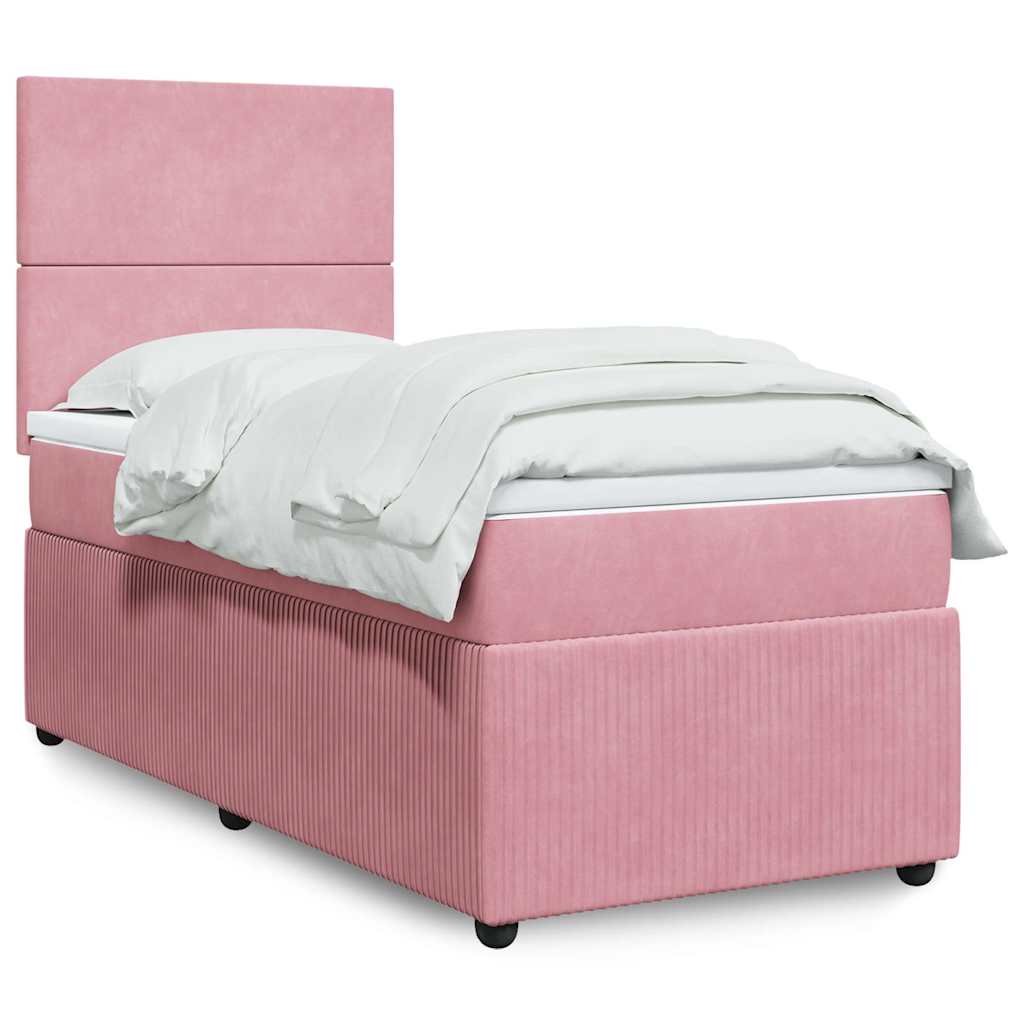 Boxspringbett Mit Matratze Samt Rosa