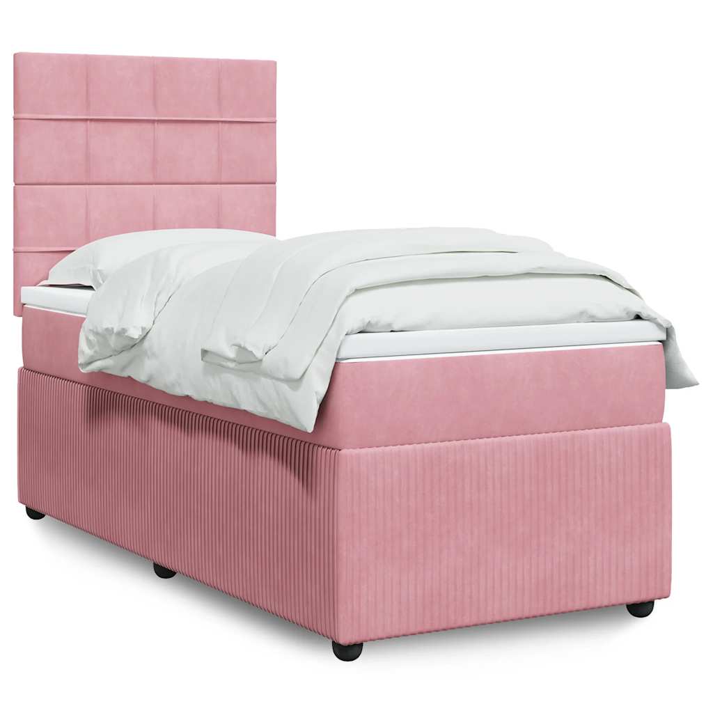 Boxspringbett Mit Matratze Samt Rosa