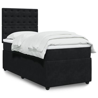 Boxspringbett Mit Matratze Samt Schwarz