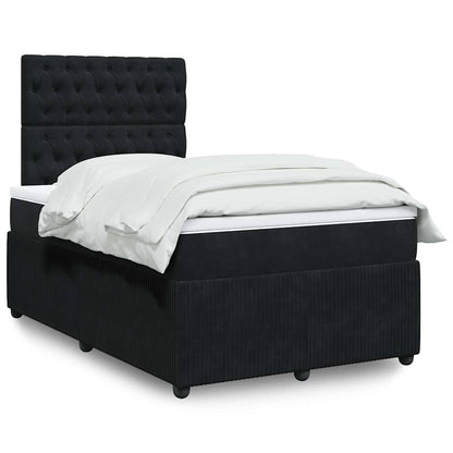 Boxspringbett Mit Matratze Samt Schwarz