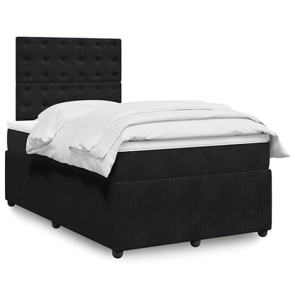 Boxspringbett Mit Matratze Samt Schwarz