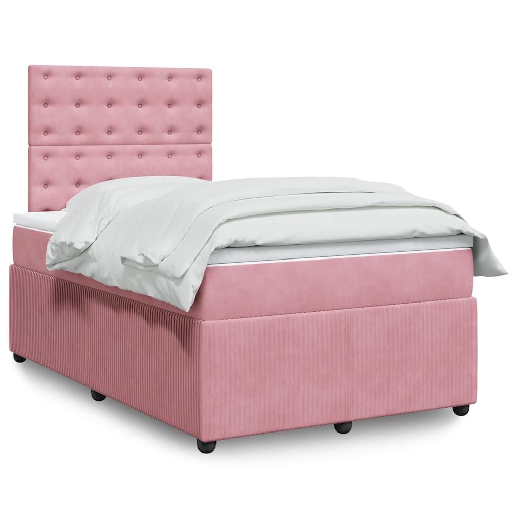 Boxspringbett Mit Matratze Samt Rosa