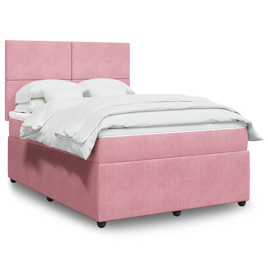 Boxspringbett Mit Matratze Samt Rosa