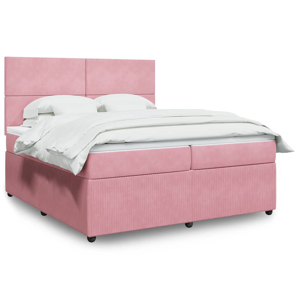Boxspringbett Mit Matratze Samt Rosa
