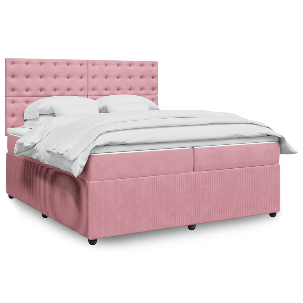 Boxspringbett Mit Matratze Samt Rosa