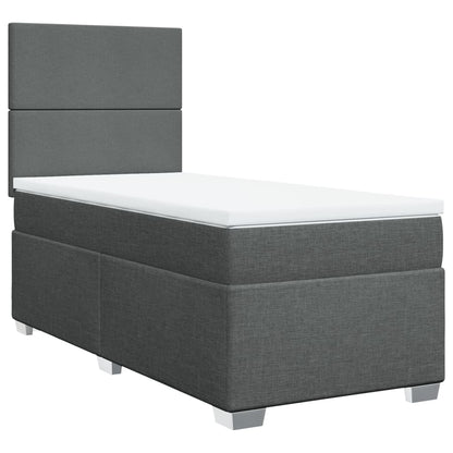 Boxspringbett Mit Matratze Stoff Dunkelgrau