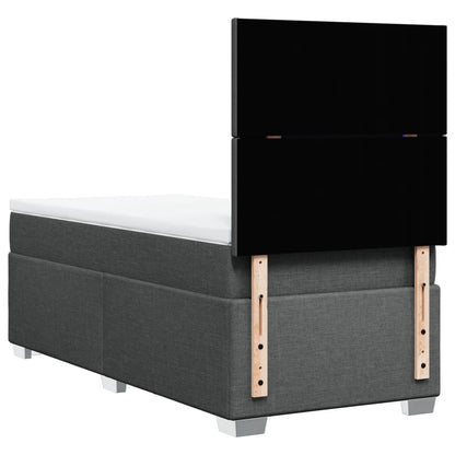 Boxspringbett Mit Matratze Stoff Dunkelgrau