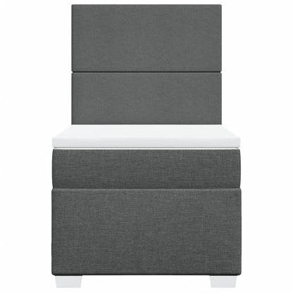 Boxspringbett Mit Matratze Stoff Dunkelgrau