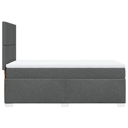 Boxspringbett Mit Matratze Stoff Dunkelgrau