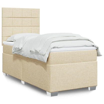 Boxspringbett Mit Matratze Stoff Creme