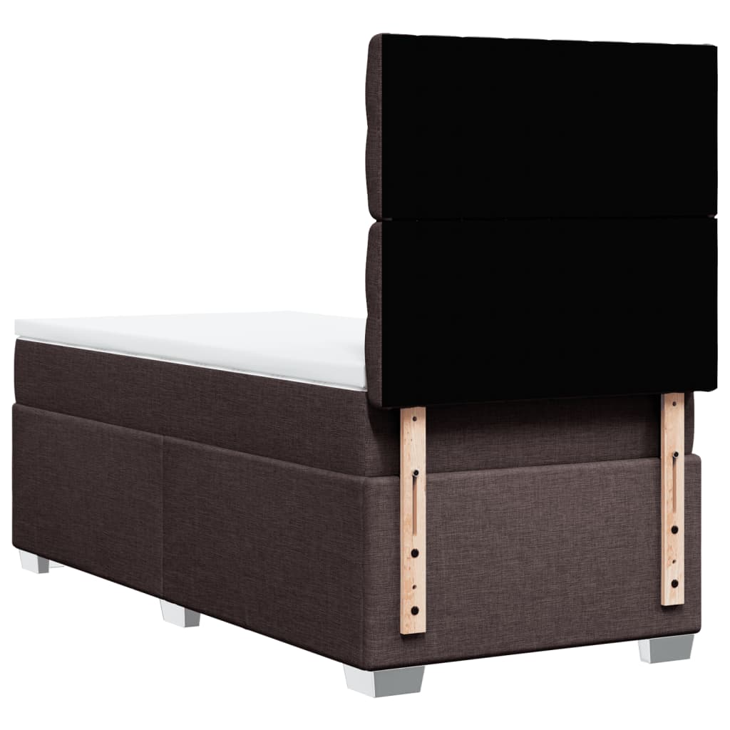 Boxspringbett Mit Matratze Stoff Dunkelbraun