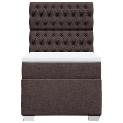 Boxspringbett Mit Matratze Stoff Dunkelbraun