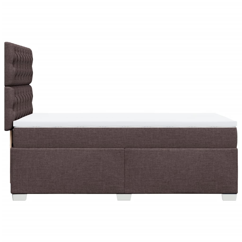 Boxspringbett Mit Matratze Stoff Dunkelbraun