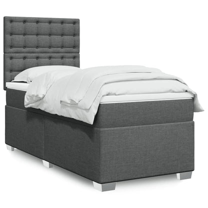 Boxspringbett Mit Matratze Stoff Dunkelgrau