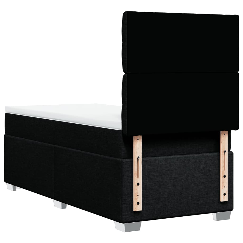 Boxspringbett Mit Matratze Stoff Schwarz