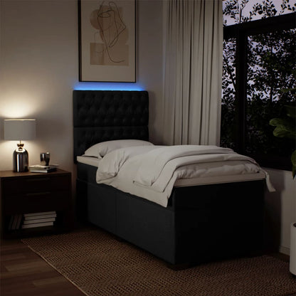 Boxspringbett Mit Matratze Stoff Schwarz