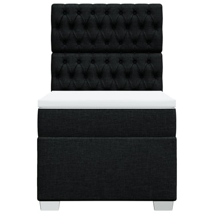 Boxspringbett Mit Matratze Stoff Schwarz