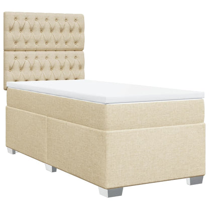 Boxspringbett Mit Matratze Stoff Creme