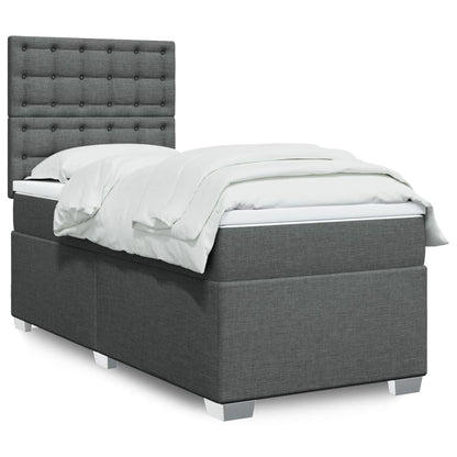 Boxspringbett Mit Matratze Stoff Dunkelgrau