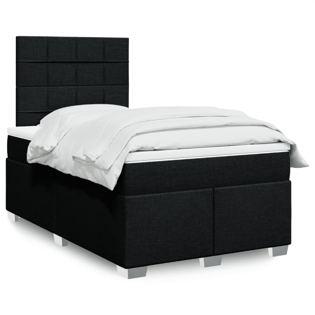 Boxspringbett Mit Matratze Stoff Schwarz