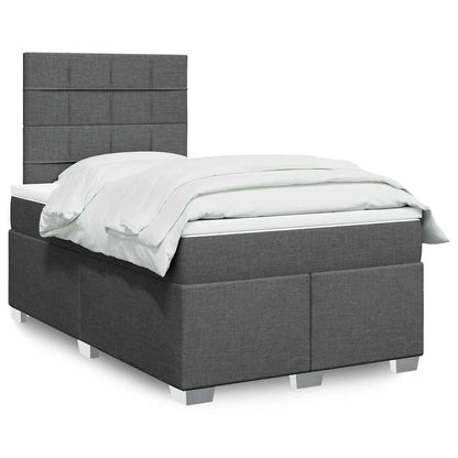 Boxspringbett Mit Matratze Stoff Dunkelgrau
