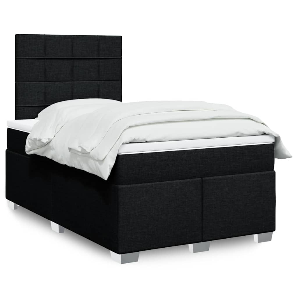 Boxspringbett Mit Matratze Stoff Schwarz