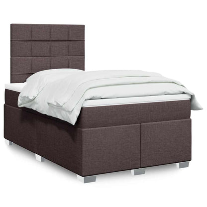 Boxspringbett Mit Matratze Stoff Dunkelbraun