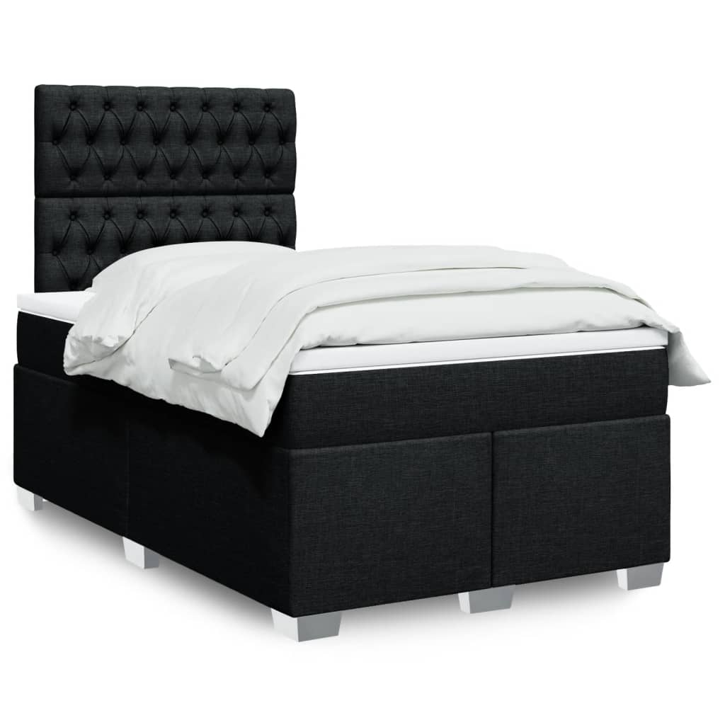 Boxspringbett Mit Matratze Stoff Schwarz