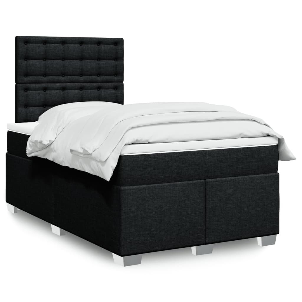 Boxspringbett Mit Matratze Stoff Schwarz