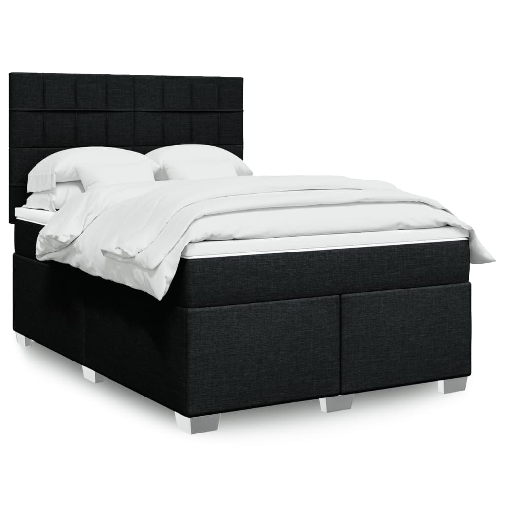 Boxspringbett Mit Matratze Stoff Schwarz