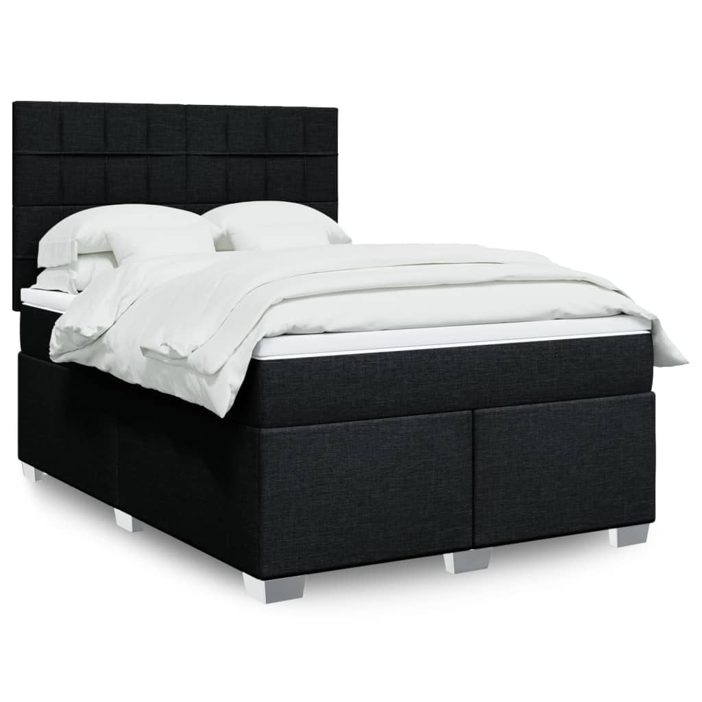 Boxspringbett Mit Matratze Stoff Schwarz