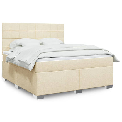 Boxspringbett Mit Matratze Stoff Creme