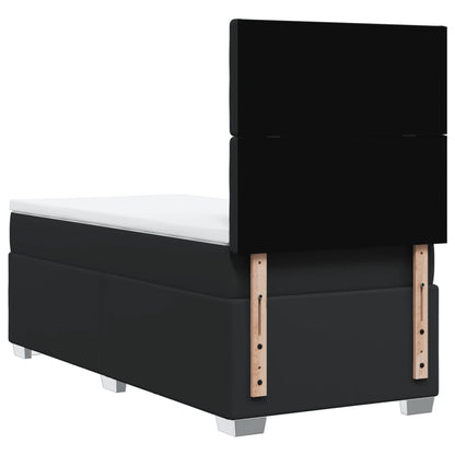 Boxspringbett Mit Matratze Schwarz Kunstleder