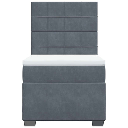 Boxspringbett Mit Matratze Samt Dunkelgrau