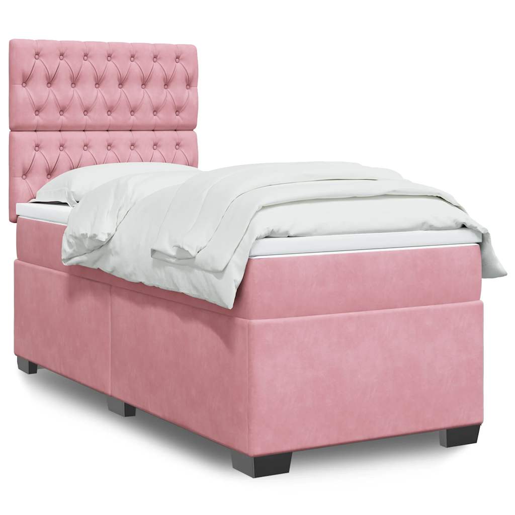 Boxspringbett Mit Matratze Samt Rosa