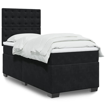Boxspringbett Mit Matratze Samt Schwarz