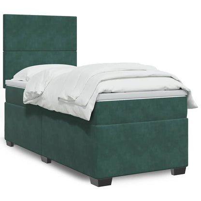 Boxspringbett Mit Matratze Samt Dunkelgrün
