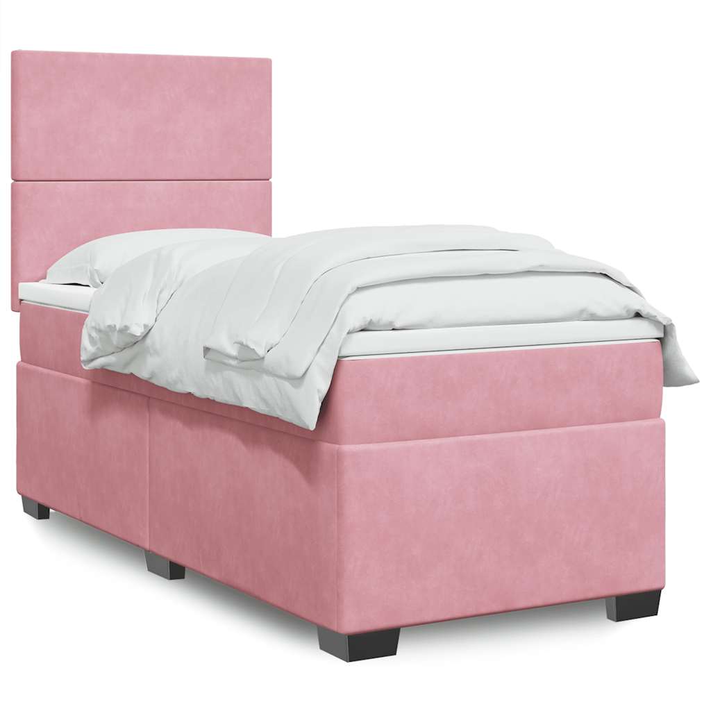 Boxspringbett Mit Matratze Samt Rosa