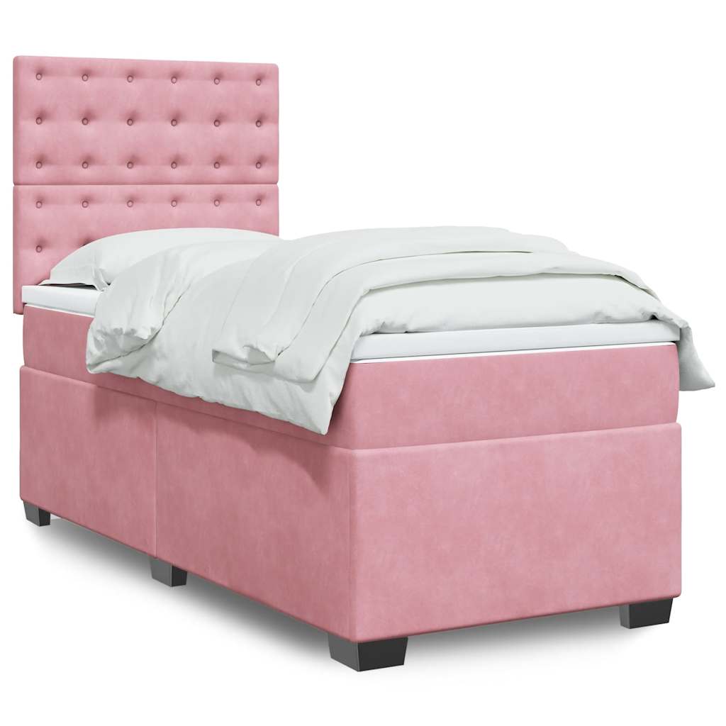Boxspringbett Mit Matratze Samt Rosa