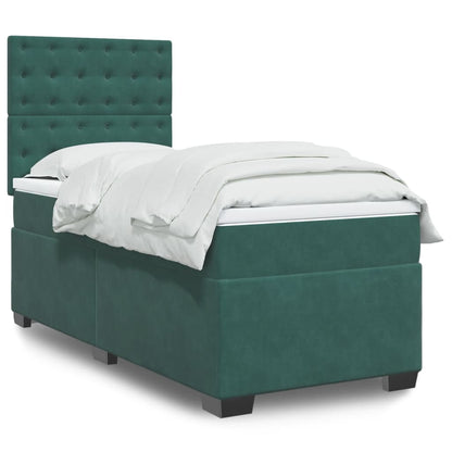Boxspringbett Mit Matratze Samt Dunkelgrün