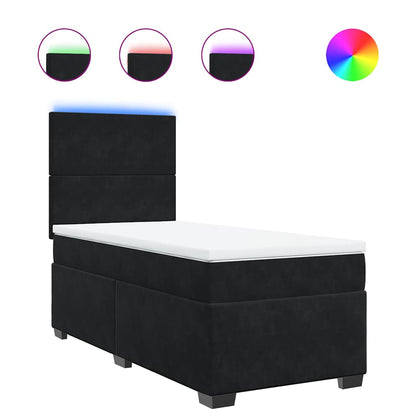 Boxspringbett Mit Matratze Samt Schwarz
