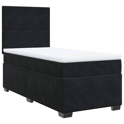Boxspringbett Mit Matratze Samt Schwarz