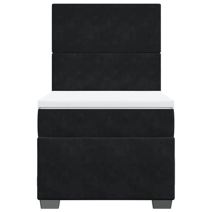Boxspringbett Mit Matratze Samt Schwarz