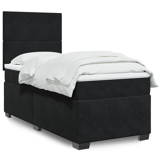 Boxspringbett Mit Matratze Samt Schwarz