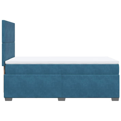 Boxspringbett Mit Matratze Samt Blau
