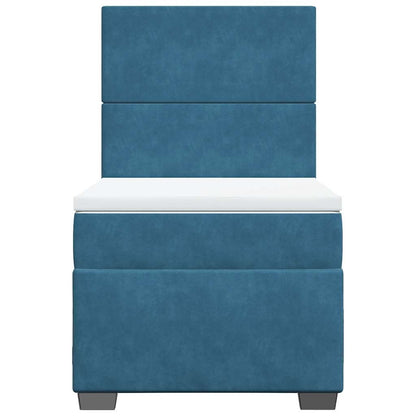 Boxspringbett Mit Matratze Samt Blau