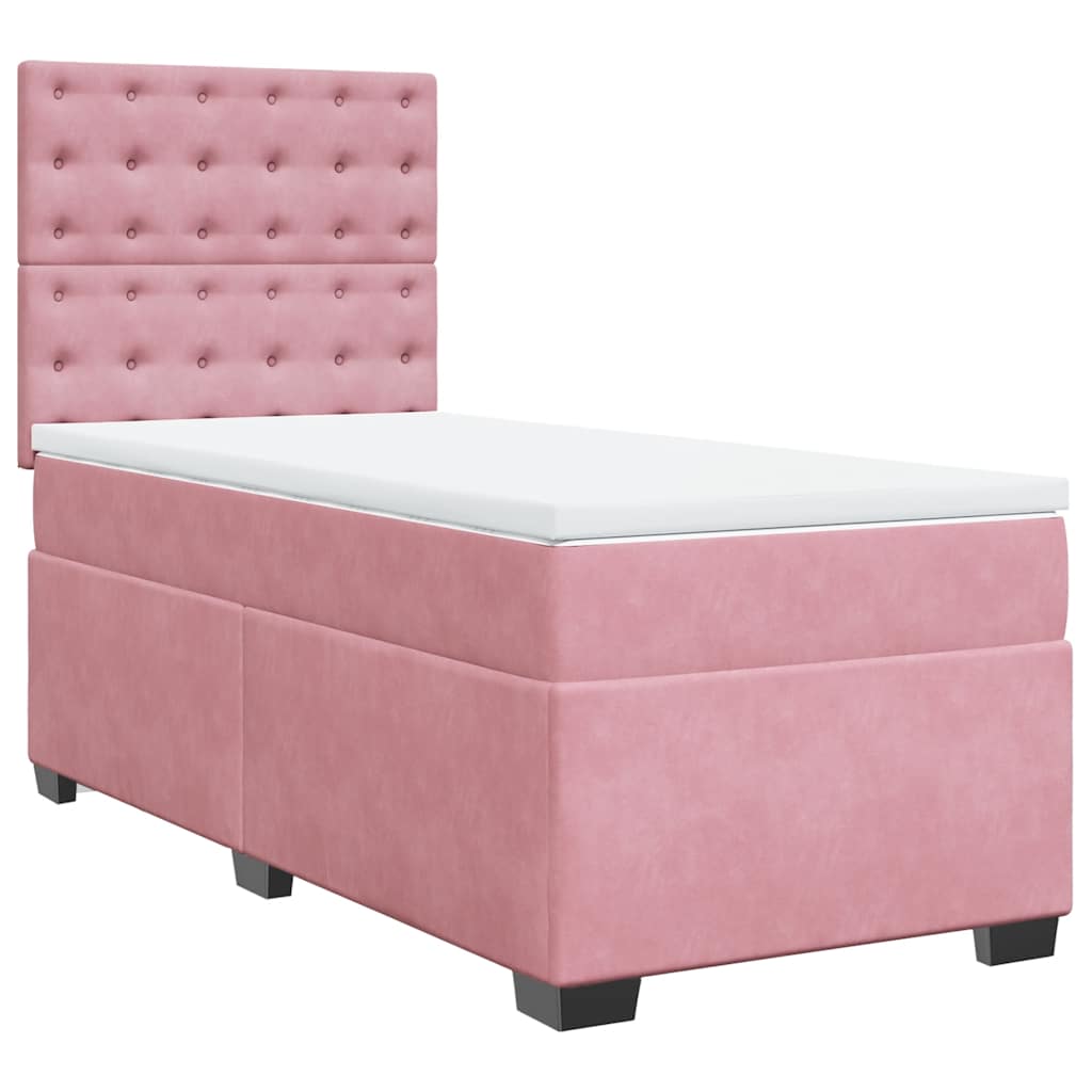Boxspringbett Mit Matratze Samt Rosa