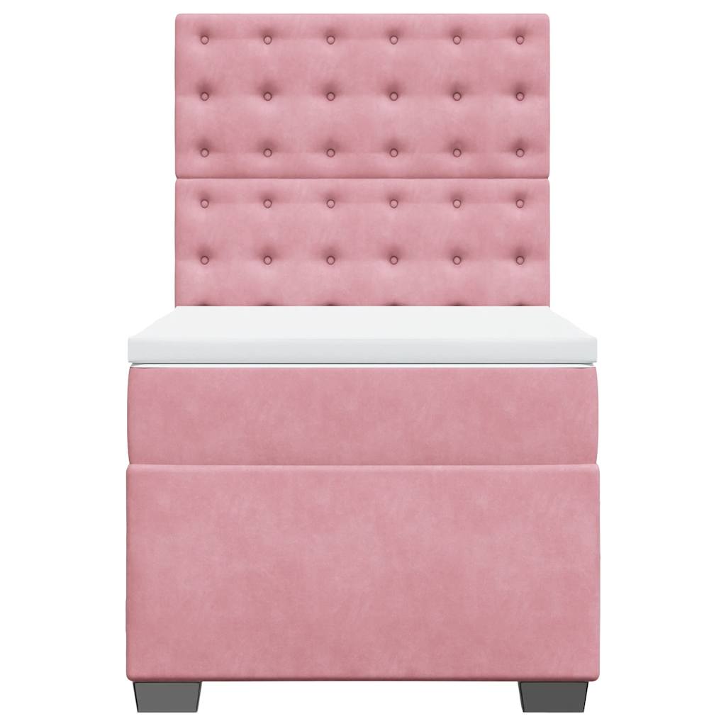 Boxspringbett Mit Matratze Samt Rosa