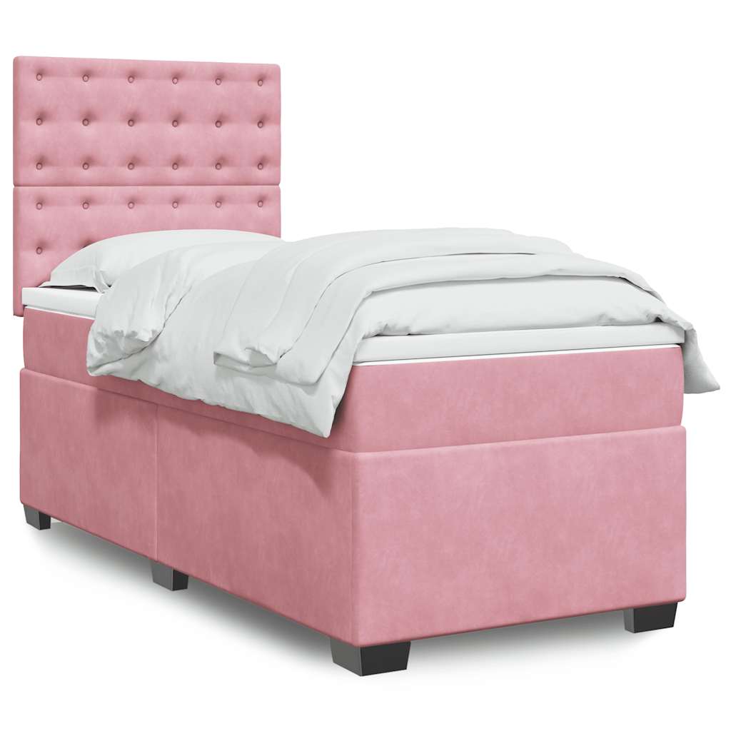 Boxspringbett Mit Matratze Samt Rosa