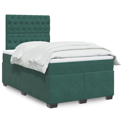 Boxspringbett Mit Matratze Samt Dunkelgrün